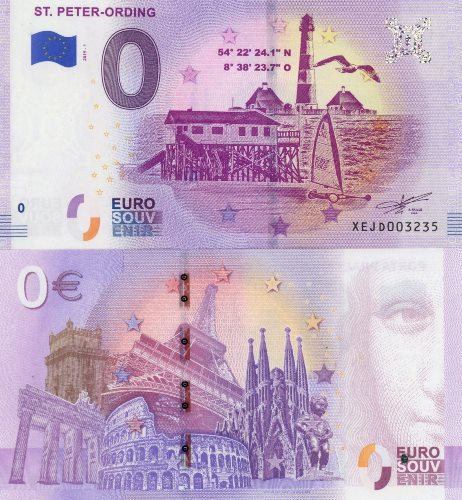 0 euro suvenír 2019/1 Nemecko UNC St. Peter-Ording