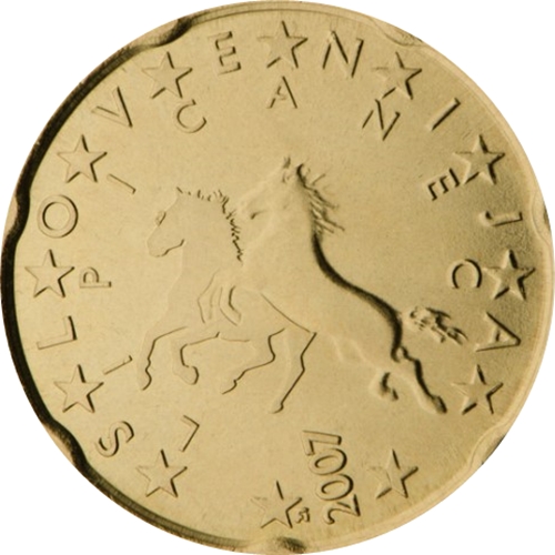 20 cent 2007 Slovinsko ob. UNC