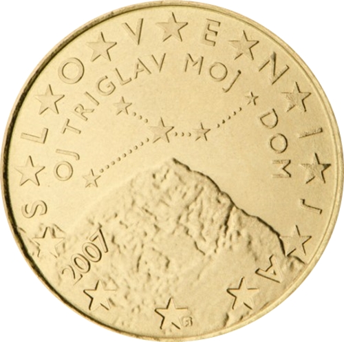 50 cent 2007 Slovinsko ob.UNC