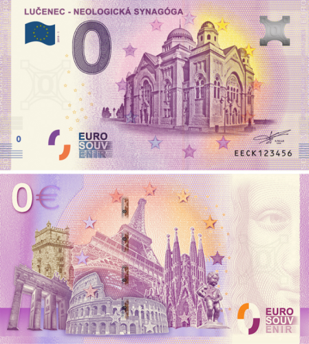 0 euro suvenír 2019/1 Slovensko UNC Lučenec