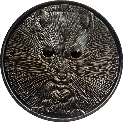 Medaila, replika mince 500 Tugrik 2015 Mongolsko BU Phodopus campbelli
