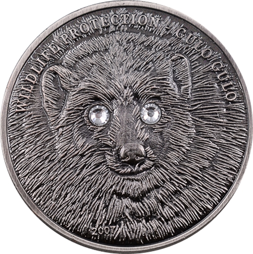 Medaila, replika mince 500 Tugrik 2007 Mongolsko BU Gulo gulo