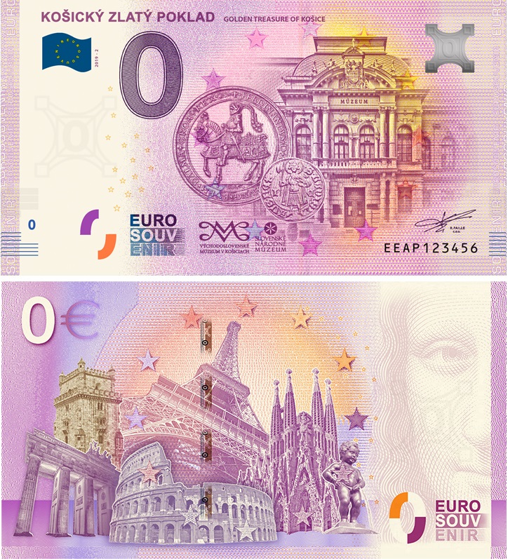 0 euro suvenír 2019/2 Slovensko UNC Košický zlatý poklad