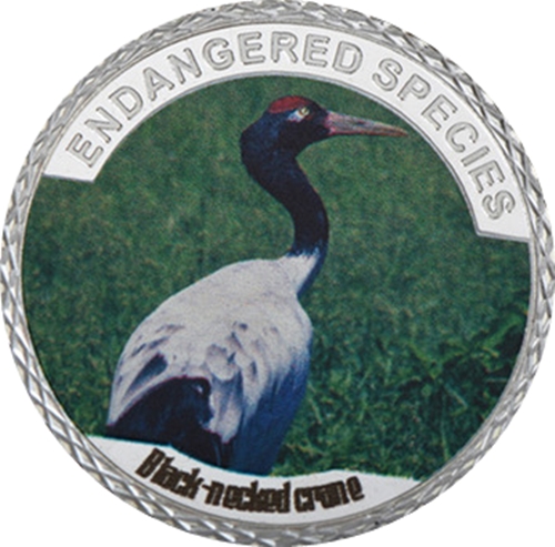 Medaila, replika 100 Dollars BU Black-necked crane
