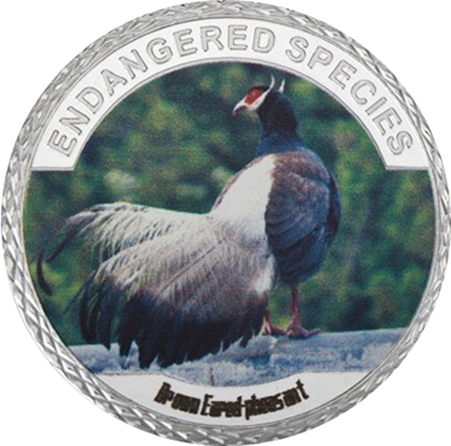 Medaila, replika 100 Dollars BU Brown Eared-pheasant