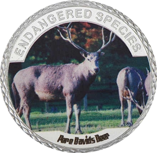 Medaila, replika 100 Dollars BU PereDavid´s deer