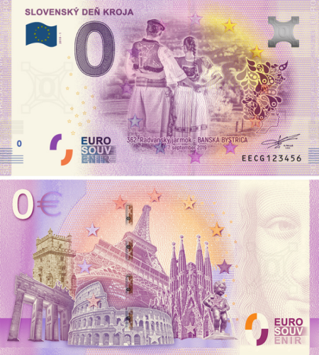 0 euro suvenír 2019/1 Slovensko UNC Slovenský deň kroja