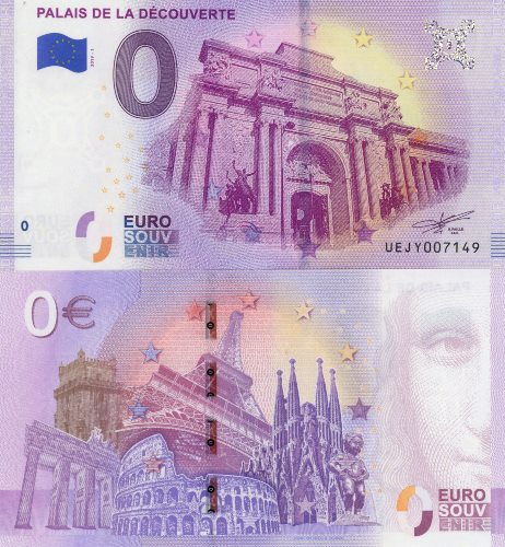 0 euro suvenír 2019/1 Francúzsko UNC Palais De La Découverte