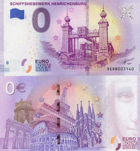 0 euro suvenír 2019/1 Nemecko UNC Schiffshebewerk Henrichenburg