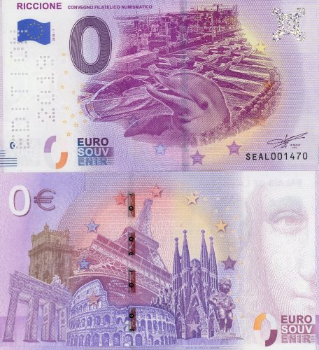 0 euro Souvenir 2018/1 UNC RICCIONE perforovaná EDITION 2019