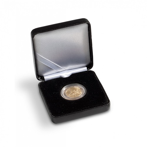 Etue NOBILE na mince pre 1x 2 euromincu v kapsli, čierna (NOBILE2EU) IN