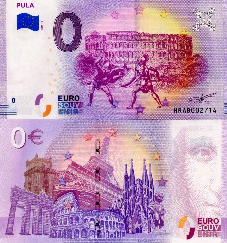 0 euro suvenír 2019/1 Chorvátsko UNC Pula