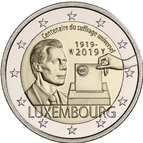 2 euro 2019 Luxembursko cc.UNC volebné právo 