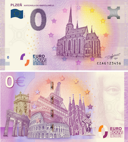 0 euro suvenír 2019/1 Česko UNC Plzeň