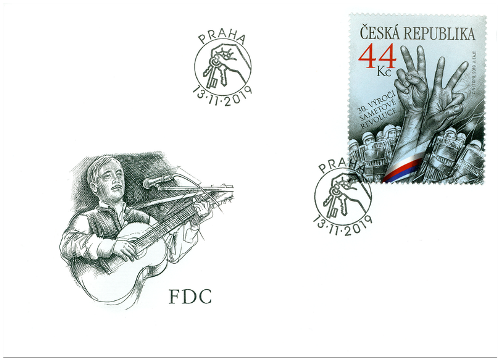 FDC 2019 Česko : 30. výročie Nežnej revolúcie, české vydanie (FDC1051CZ)