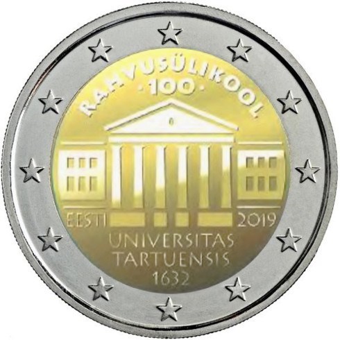 2 euro 2019 Estónsko cc.UNC Univerzita v Tartu