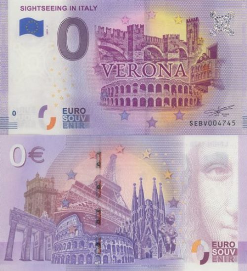 0 euro suvenír 2019/1 Taliansko UNC Verona