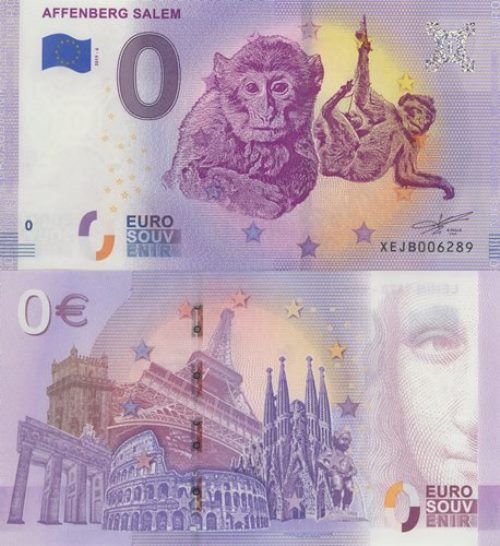 0 euro suvenír 2019/6 Nemecko UNC Affenberg Salem