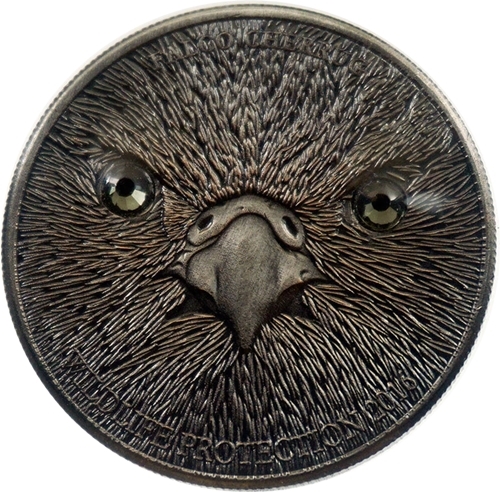Medaila, replika mince 500 Tugrik 2016 Mongolsko BU Falco cherrug