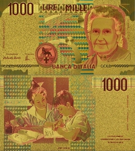 1000 Lira (suvenírová bankovka 24 k GOLD)