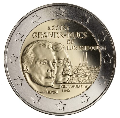 2 euro 2012 Luxembursko cc.UNC veľkovojvoda Henri a Guillaume IV