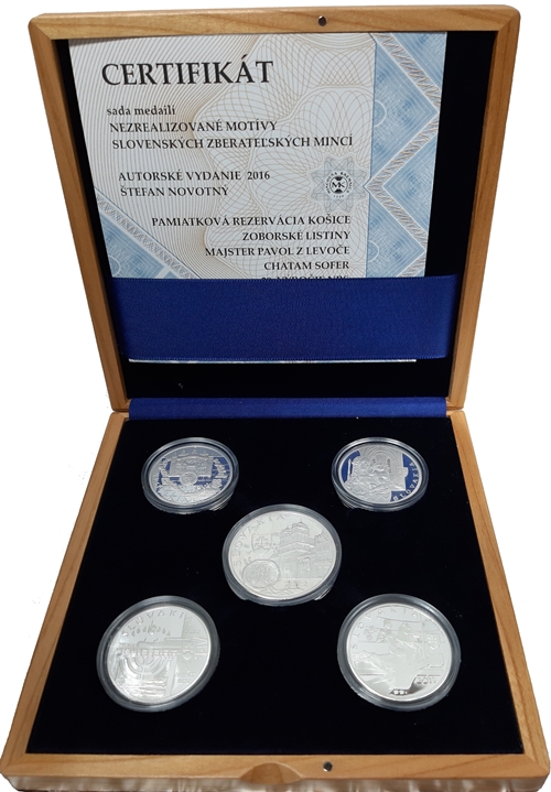 Strieborné medaily, nezrealizované motívy autorské vydanie Štefan Novotný