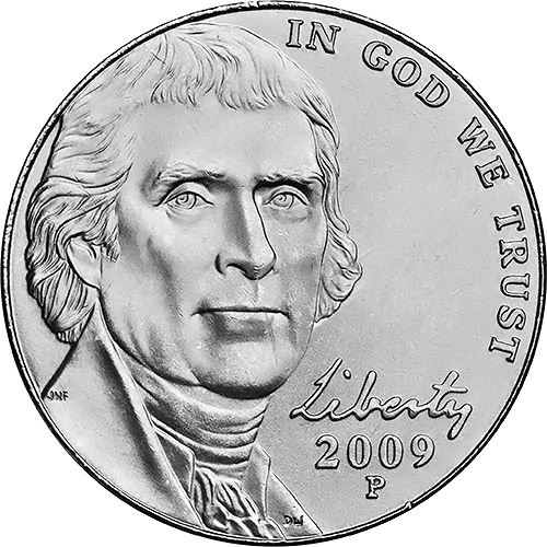 Nickel 2009 P USA UNC Thomas Jefferson