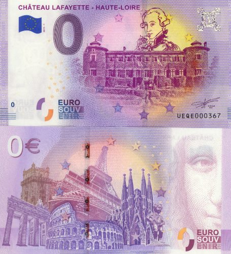 0 euro suvenír 2019/1 Francúzsko UNC Chateau Lafayette - Haute-Loire