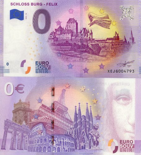 0 euro suvenír 2019/10 Nemecko UNC Schloss  Burg - Felix