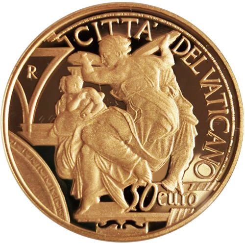 50 euro 2014 Vatikán PROOF Michelangelo