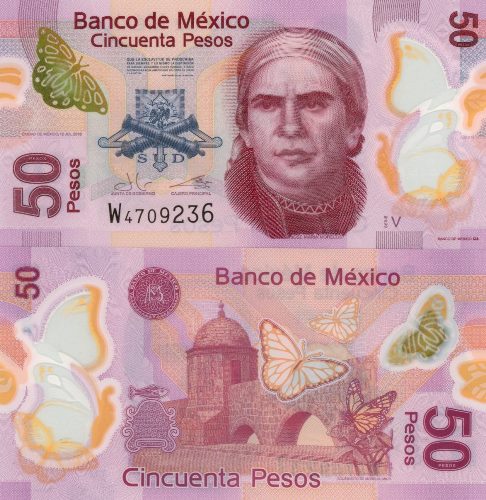 50 Pesos 2016 Mexiko UNC séria W