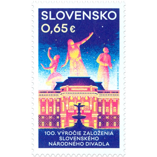 Známka 2020 Slovensko čistá, založenie Slovenského národného divadla (707)