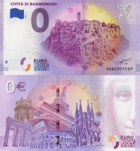 0 euro suvenír 2020/1 Taliansko UNC Civita Di Bagnoregio