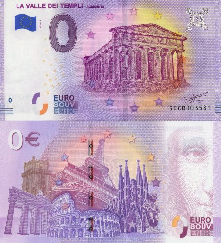 0 euro suvenír 2020/1 Taliansko UNC La Valle Dei Templi