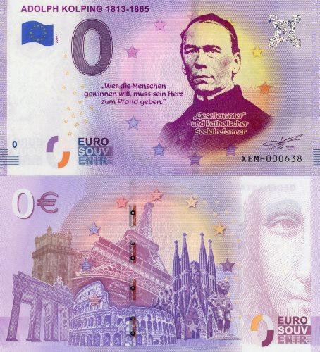 0 euro suvenír 2020/1 Nemecko UNC Adolf Kolping 1813-1865