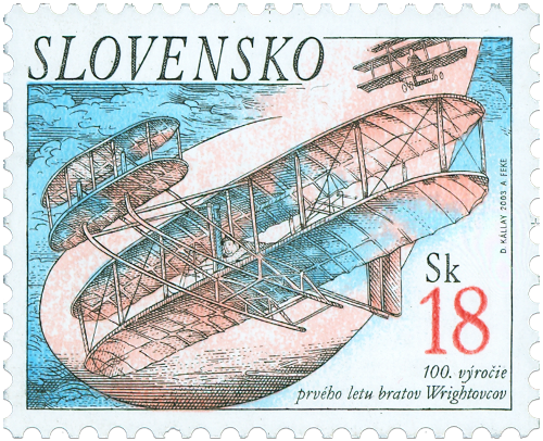 Známka, 100. výročie prvého letu bratov Wrightovcov  