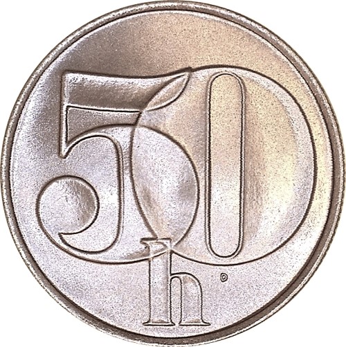 50 Halier 1992 Československo UNC