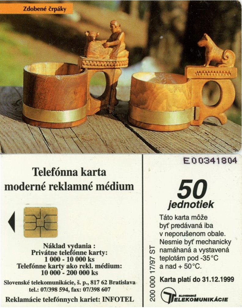 Tel.Karta, 1997, Slovensko, ST, Zdobené črpáky (17/97)