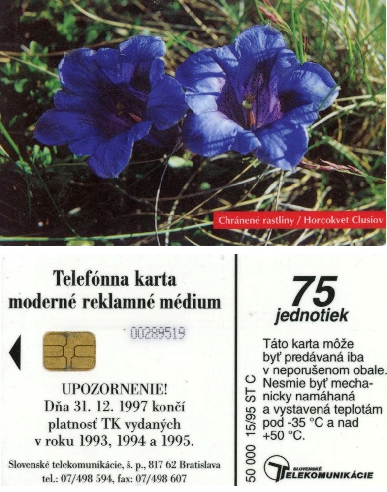 Tel.Karta, 1995, Slovensko, ST, Horcokvet Clusiov (15/95)