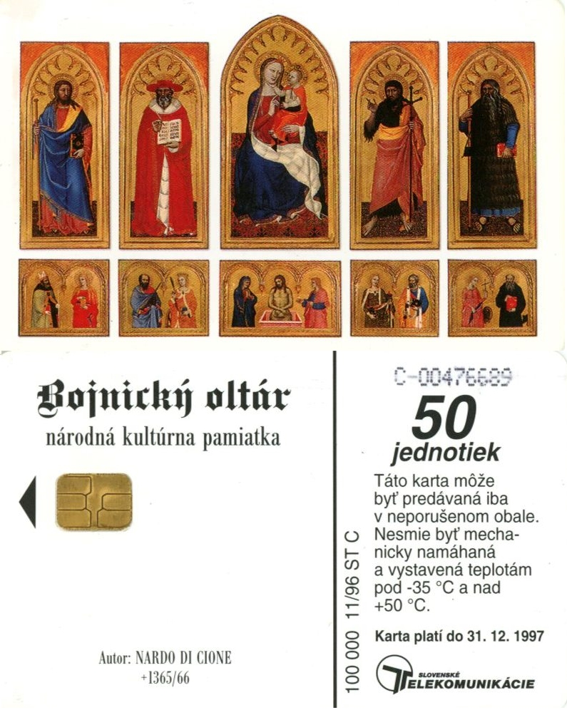 Tel.Karta, 1996 Slovensko, ST, Bojnický oltár 