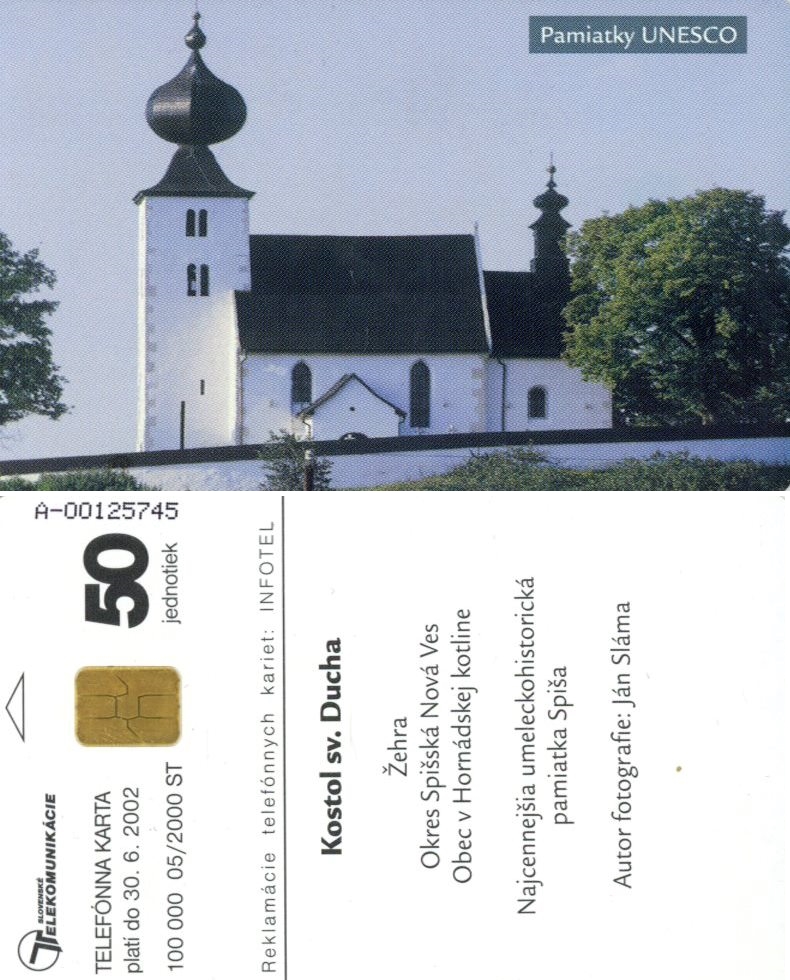 Tel.Karta, 2000 Slovensko, ST, Kostol sv. Ducha 
