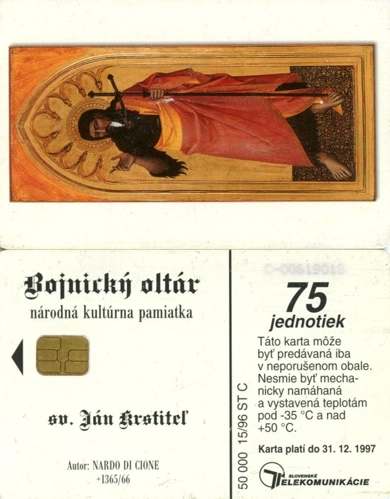 Tel.Karta, 1996, Slovensko, ST, sv. Ján Krstiteľ (15/96)