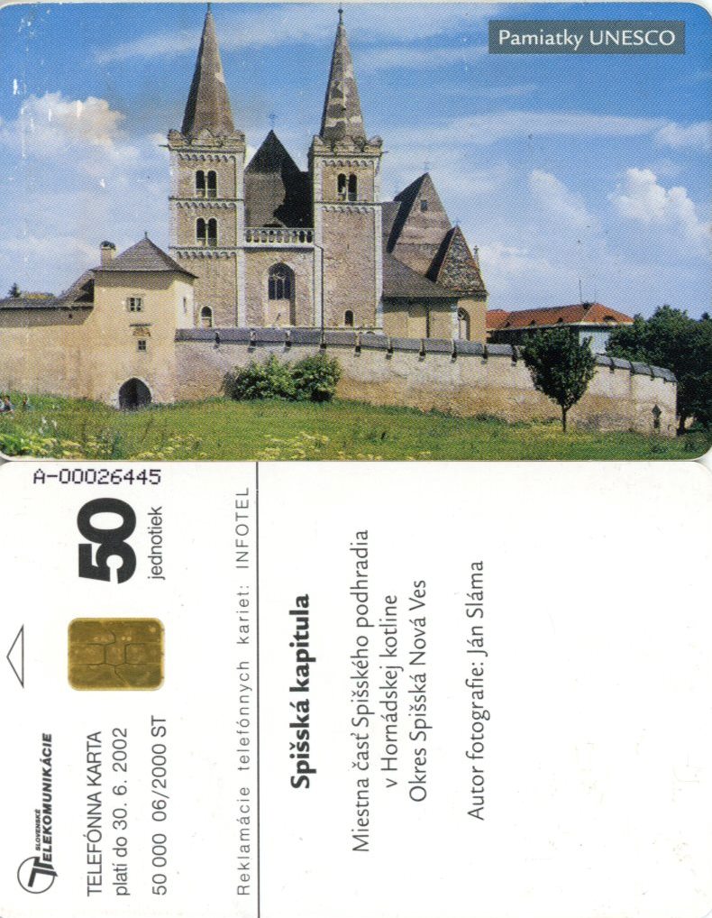 Tel.Karta, 2002, Slovensko, ST, Spišská kapitula (06/2000)