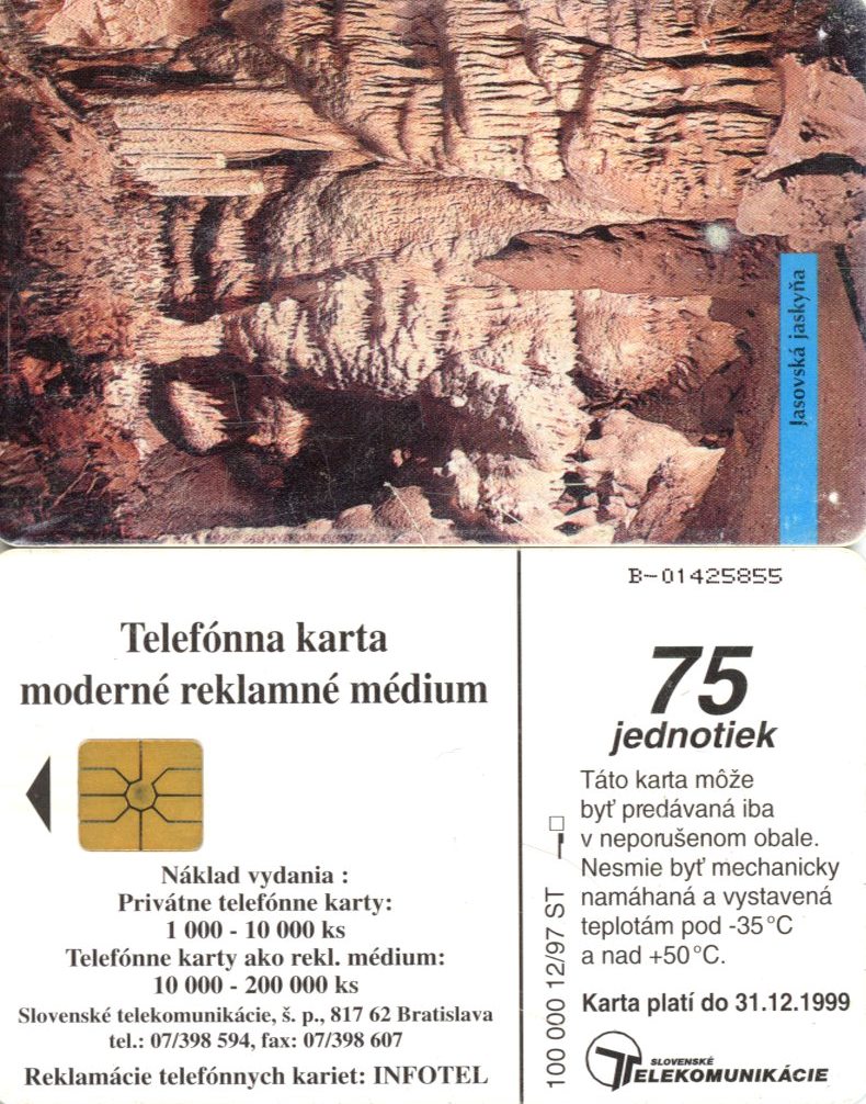 Tel.Karta, 1997, Slovensko, ST, Jasovská jaskyňa (12/97)