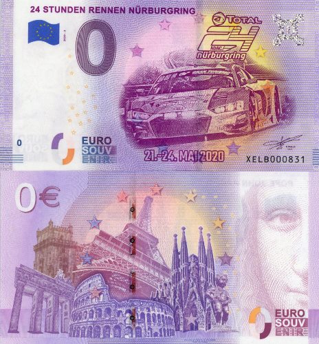 0 euro suvenír 2020/2 Nemecko UNC 24 Stunden Rennen Nurburgring