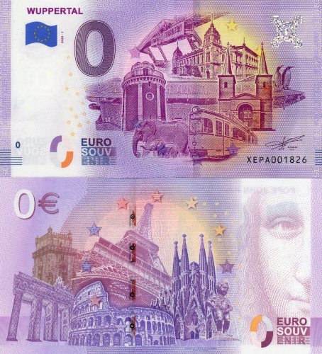 0 euro suvenír 2020/1 Nemecko UNC Wuppertal