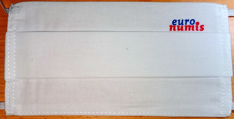 Rúško bavlnené dvojvrstvové, logo EURONUMIS