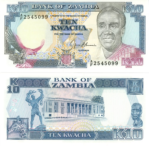 10 Kwacha 1991 Zambia UNC séria A/F