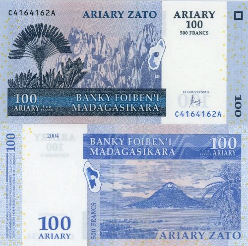 100 Ariary 2004 Madagaskar UNC séria C*A