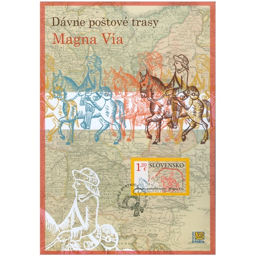 Nálepný list 2020 Slovensko, Dávne poštové trasy – Magna Via 